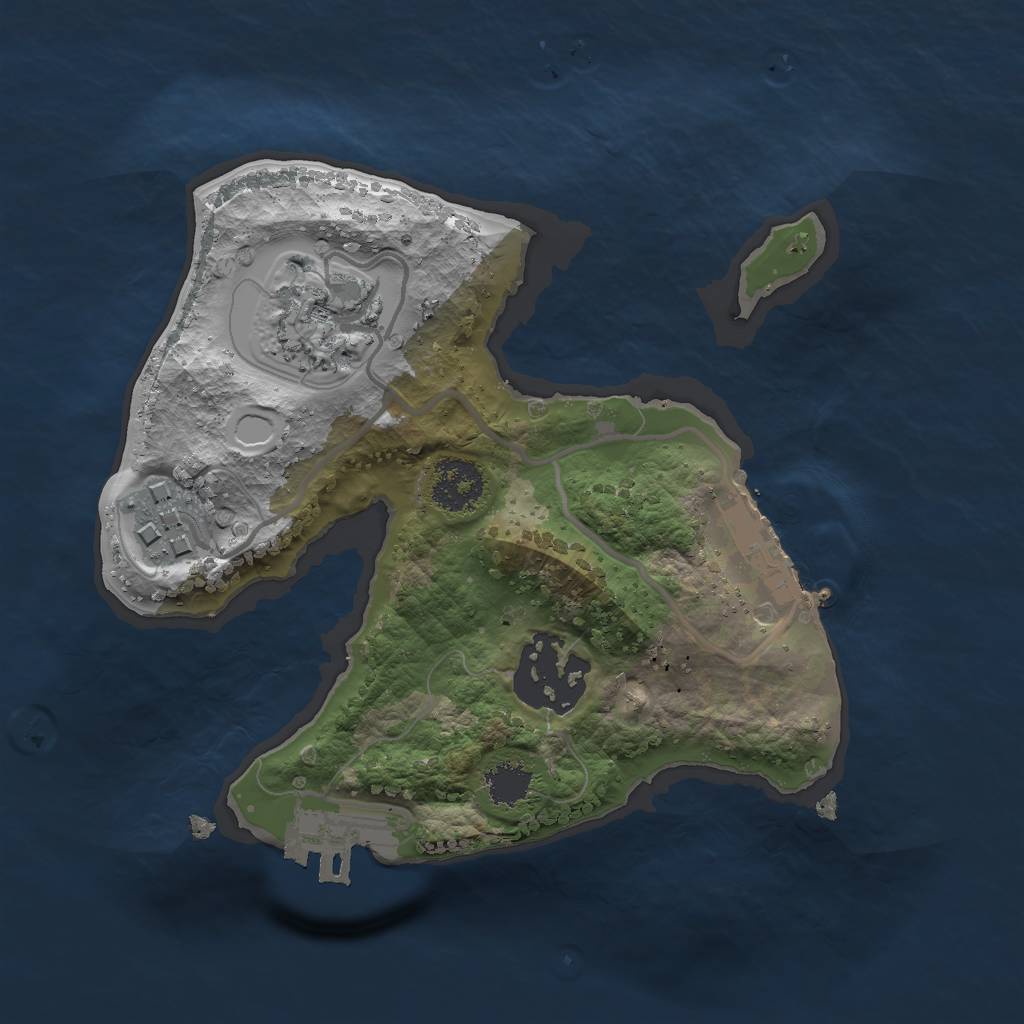 Rust Map: Procedural Map, Size: 2000, Seed: 897324, 12 Monuments