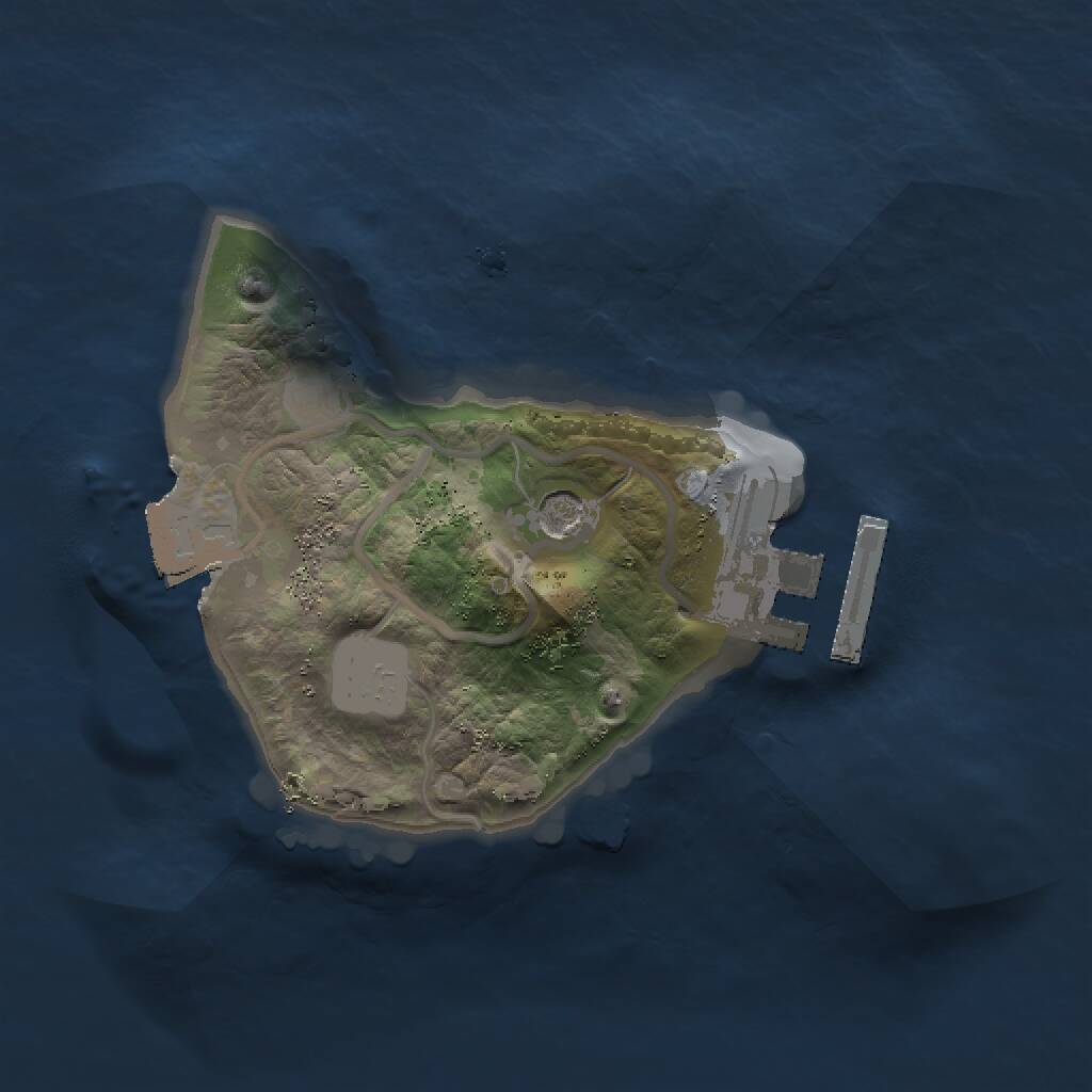 Rust Map: Procedural Map, Size: 1500, Seed: 23584679, 3 Monuments