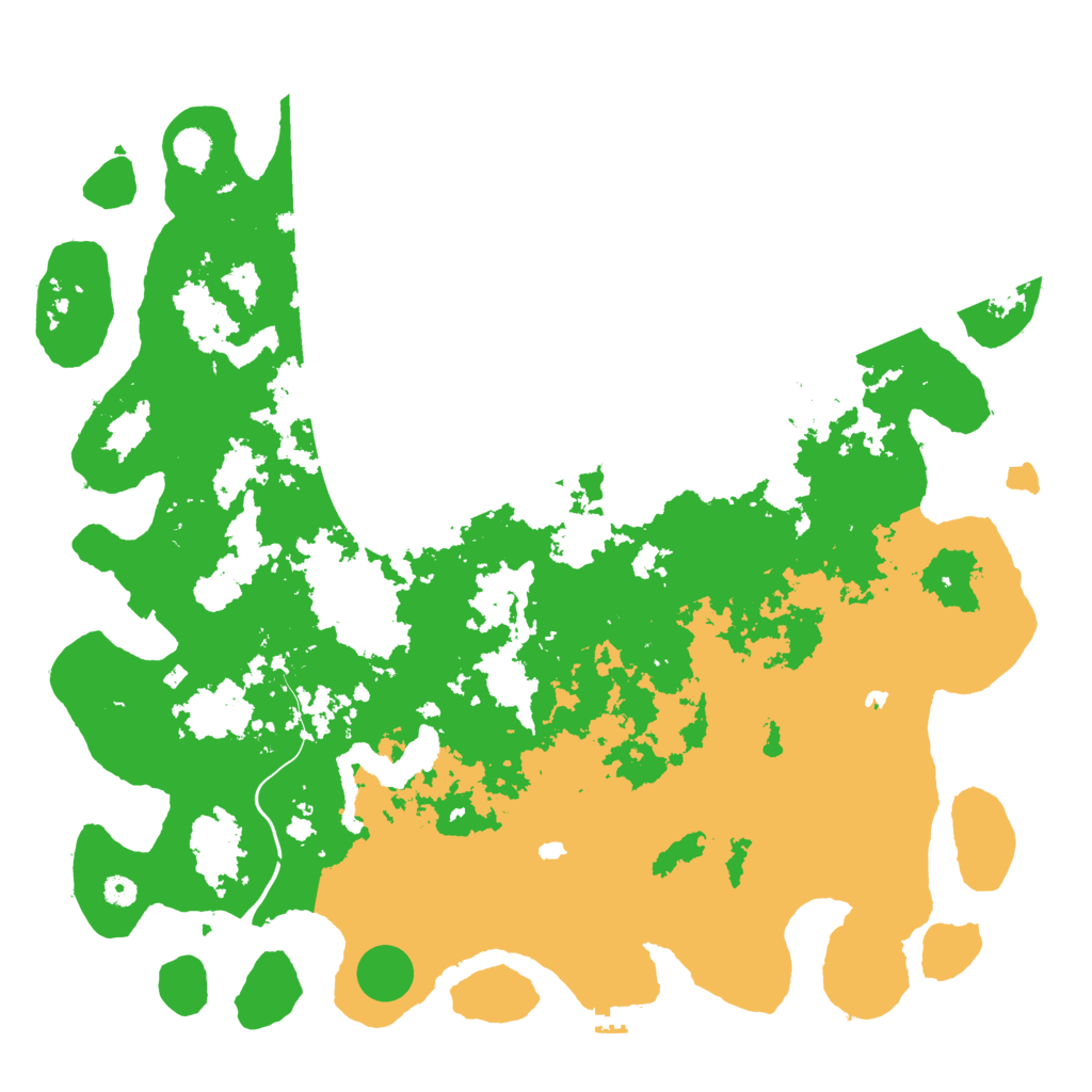 Biome Rust Map: Procedural Map, Size: 5080, Seed: 677396109