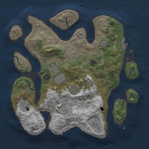 Thumbnail Rust Map: Procedural Map, Size: 3500, Seed: 73818, 20 Monuments