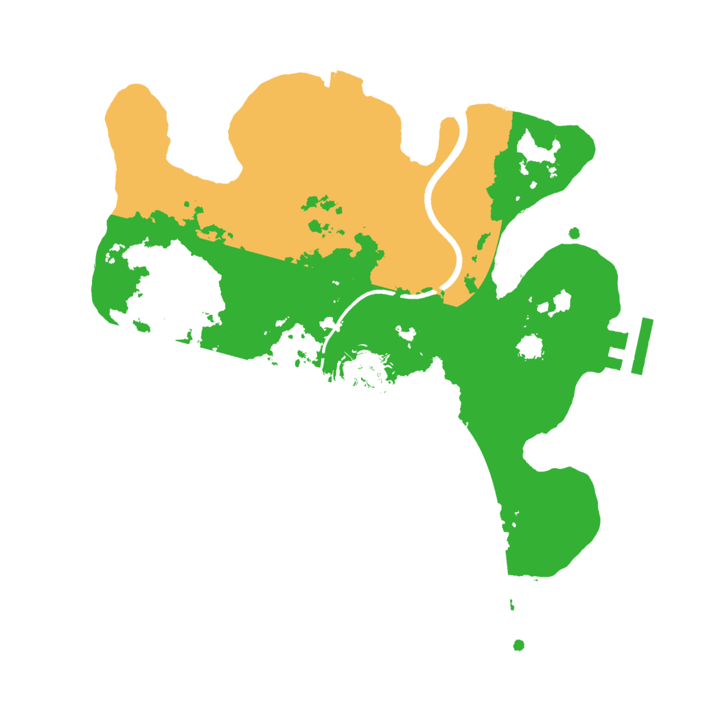 Biome Rust Map: Procedural Map, Size: 2500, Seed: 91652561