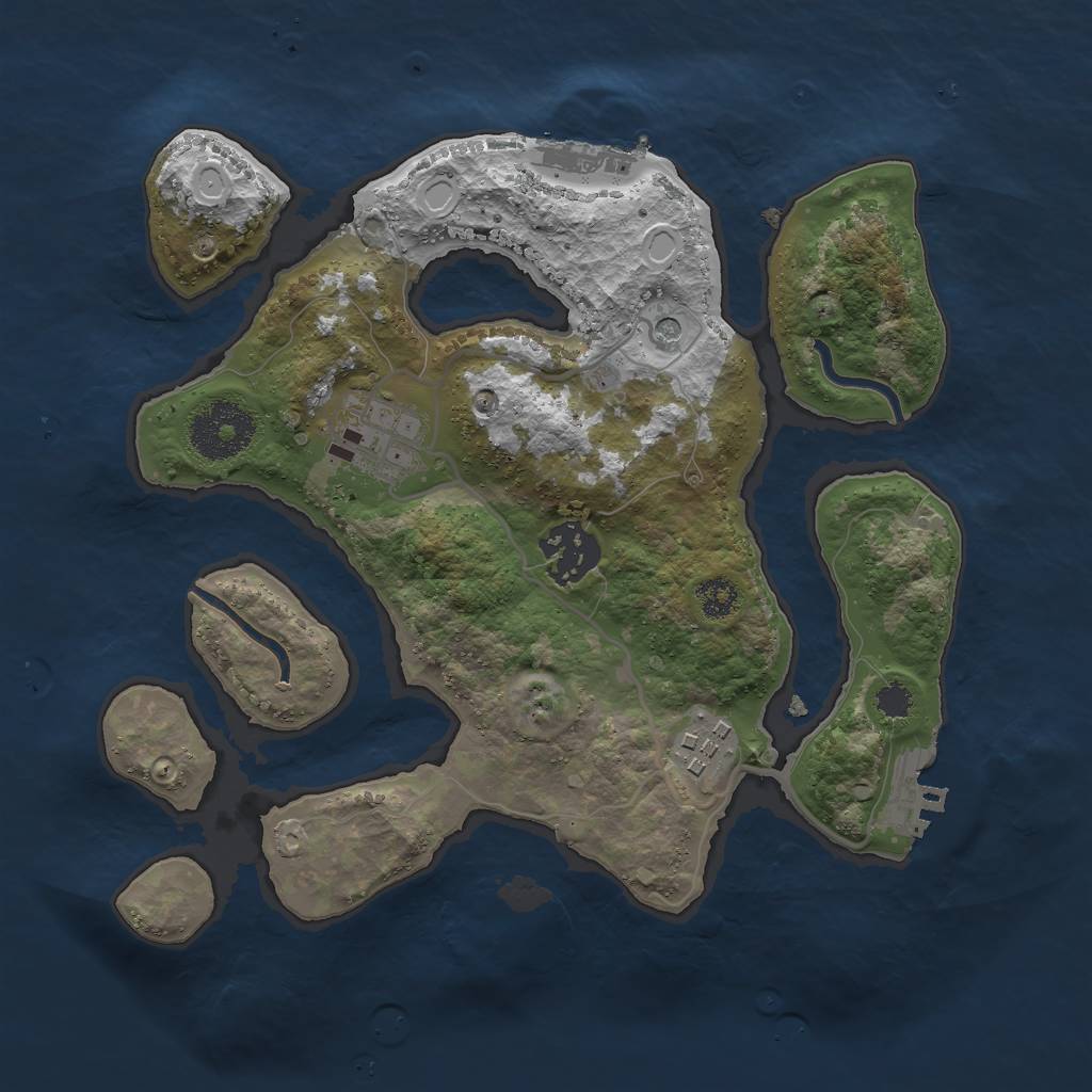 Rust Map: Procedural Map, Size: 2700, Seed: 12342424, 14 Monuments