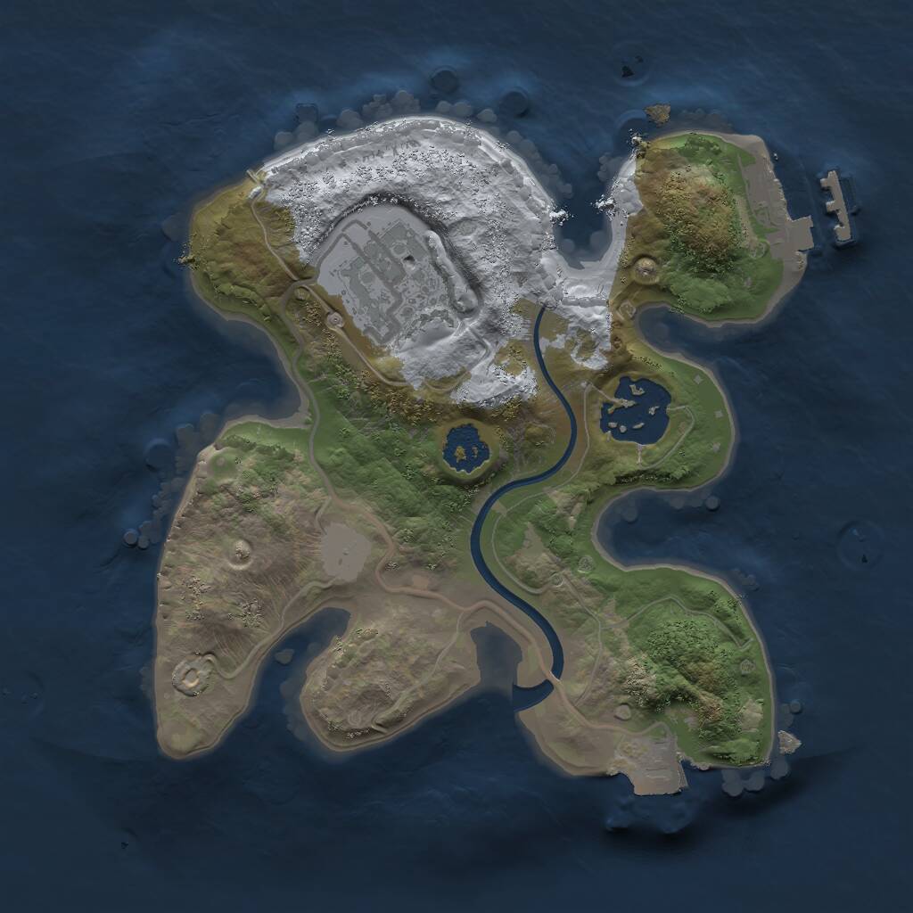 Rust Map: Procedural Map, Size: 2000, Seed: 101101, 4 Monuments