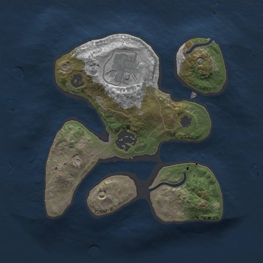 Rust Map: Procedural Map, Size: 2000, Seed: 101101, 9 Monuments