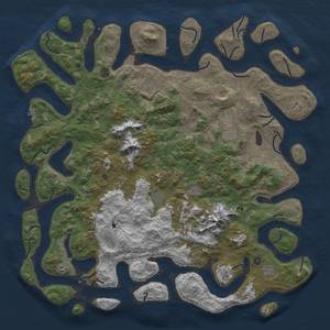 Thumbnail Rust Map: Procedural Map, Size: 6000, Seed: 6541, 22 Monuments