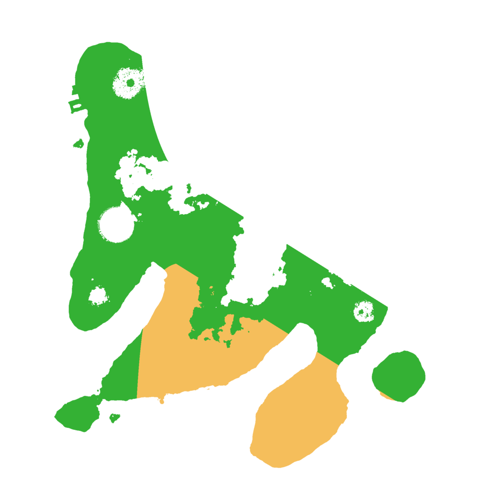 Biome Rust Map: Procedural Map, Size: 2500, Seed: 1990544527