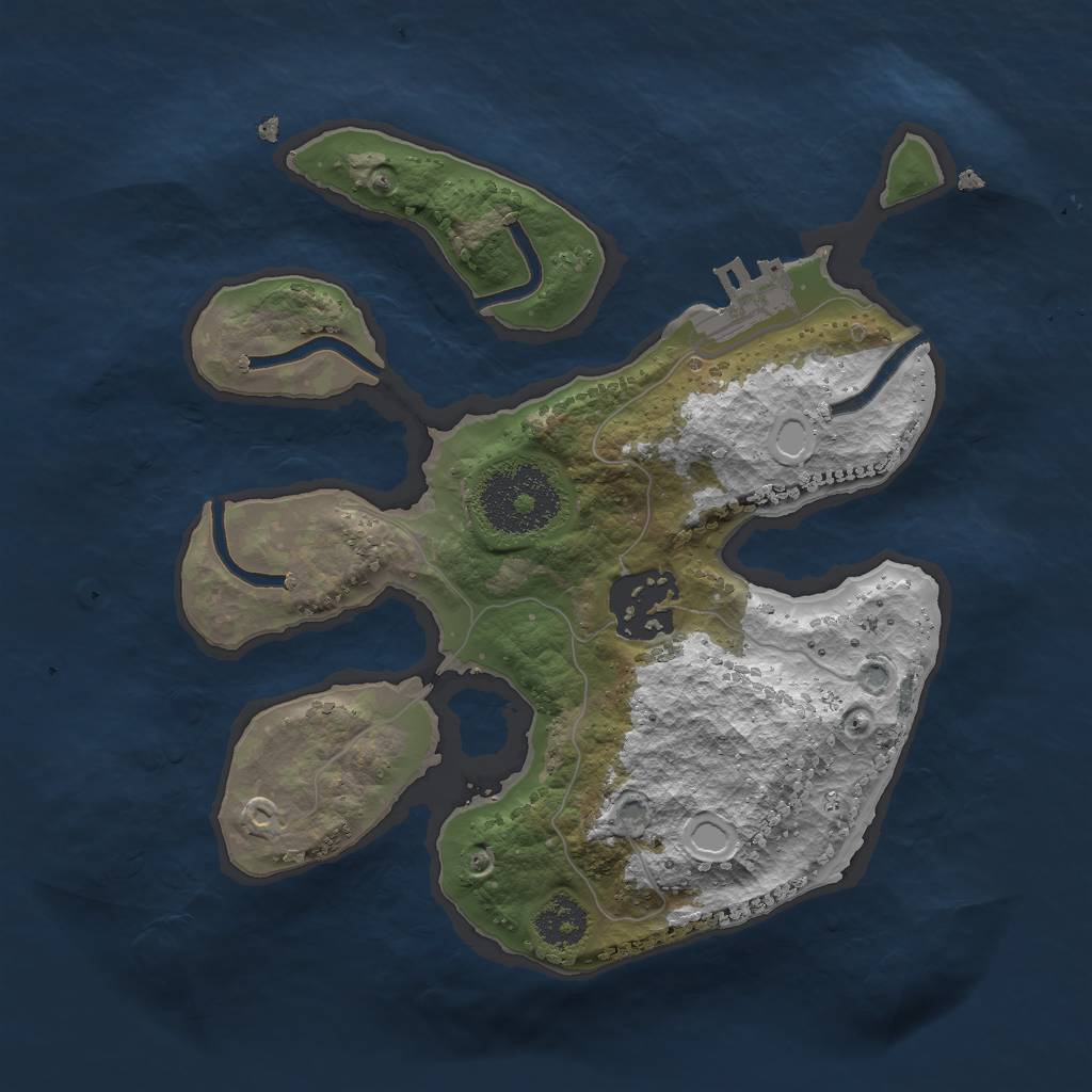 Rust Map: Procedural Map, Size: 2250, Seed: 48615633, 10 Monuments