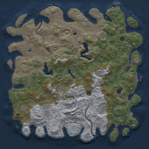 Thumbnail Rust Map: Procedural Map, Size: 5000, Seed: 634254236, 17 Monuments