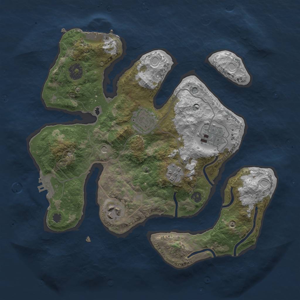 Rust Map: Procedural Map, Size: 2900, Seed: 35, 15 Monuments