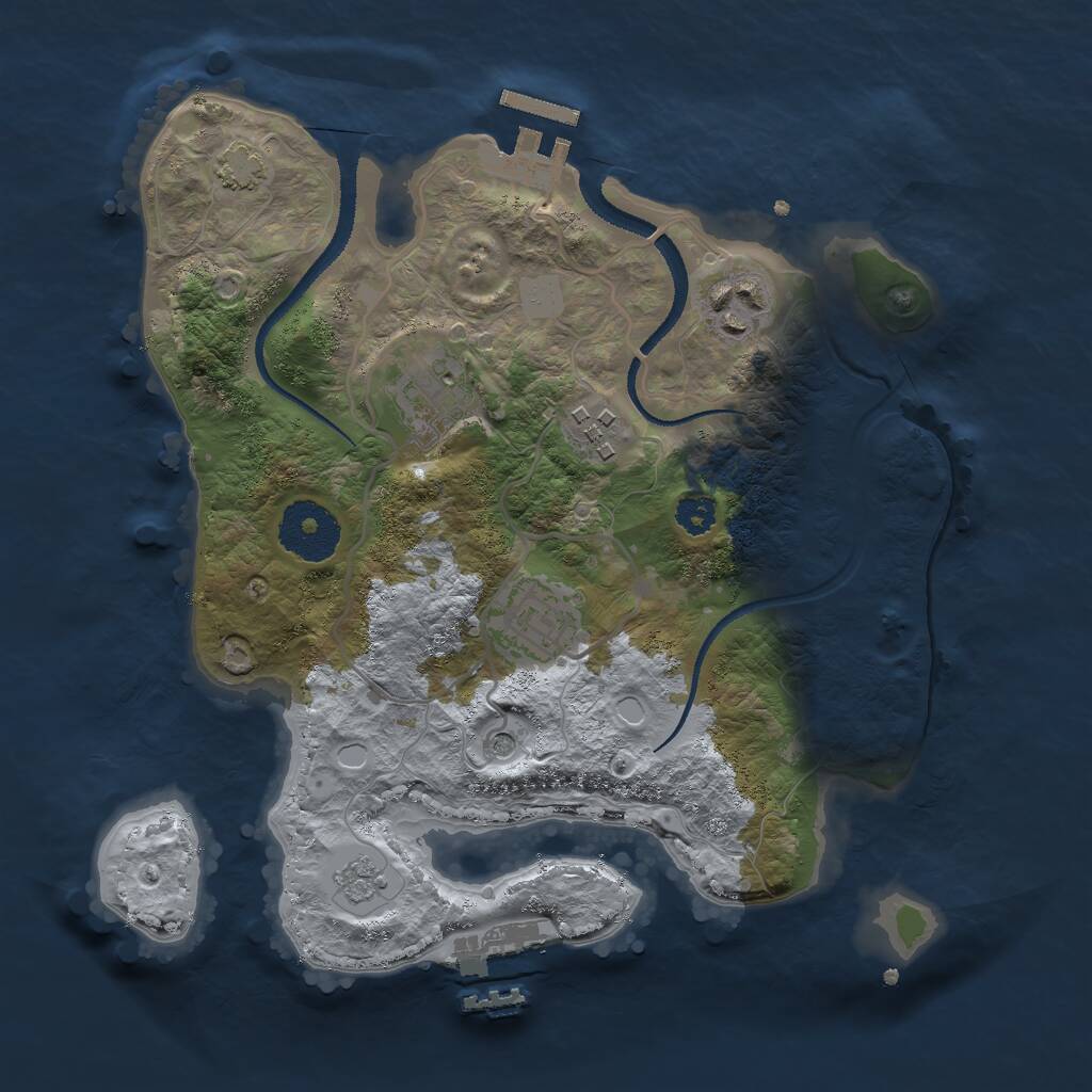 Rust Map: Procedural Map, Size: 2750, Seed: 196738, 10 Monuments