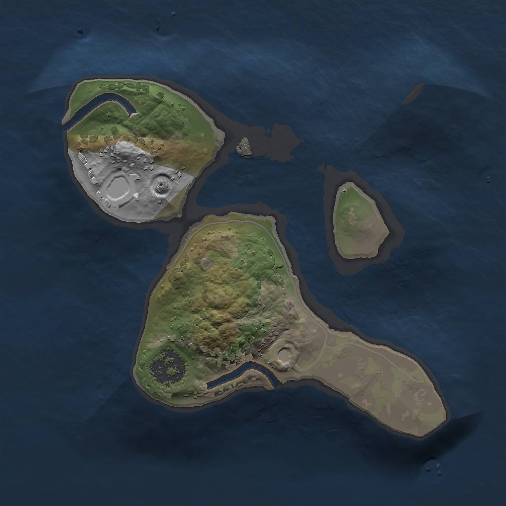 Rust Map: Procedural Map, Size: 1500, Seed: 9998, 6 Monuments