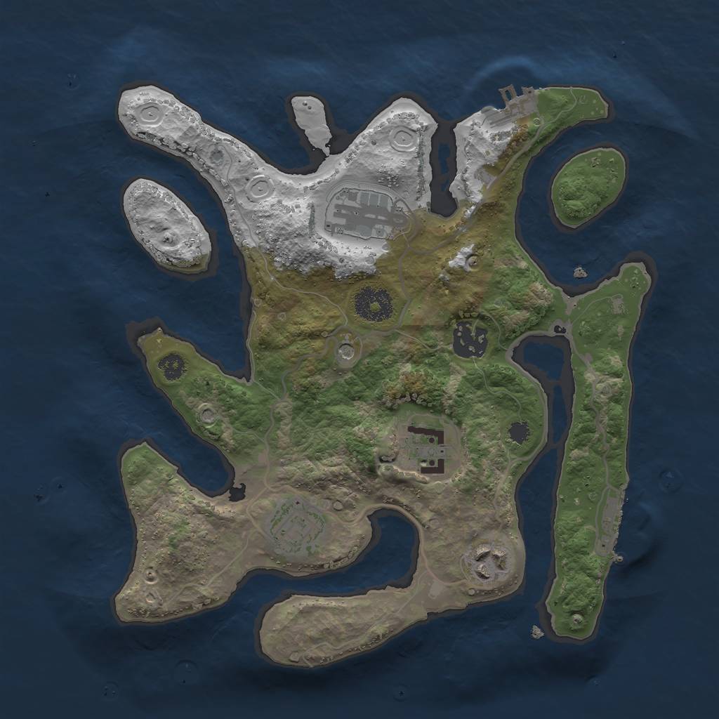 Rust Map: Procedural Map, Size: 2900, Seed: 30908, 16 Monuments