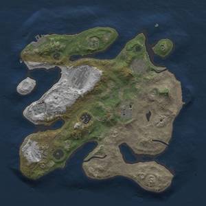 Thumbnail Rust Map: Procedural Map, Size: 3000, Seed: 714211448, 17 Monuments