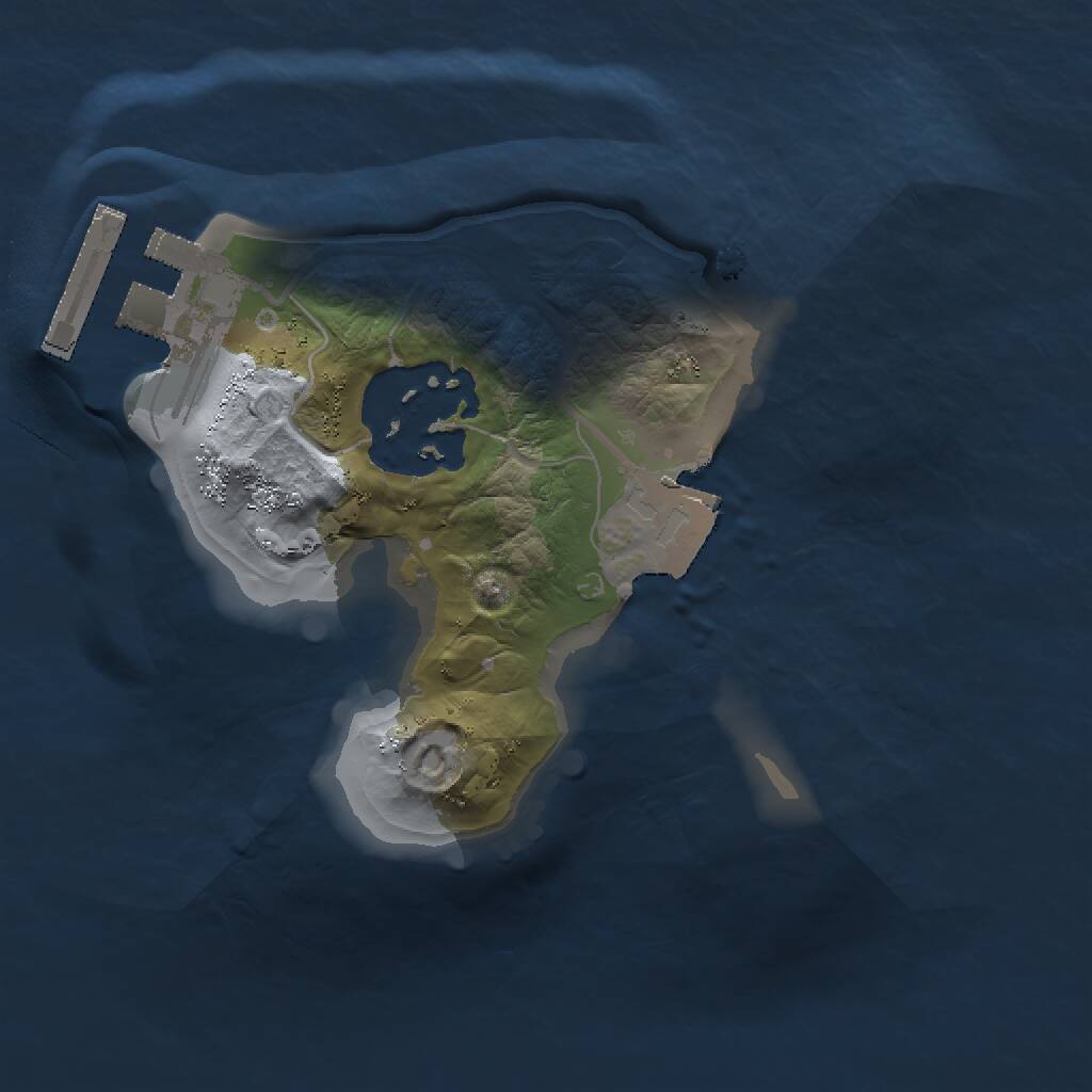 Rust Map: Procedural Map, Size: 1400, Seed: 32, 3 Monuments