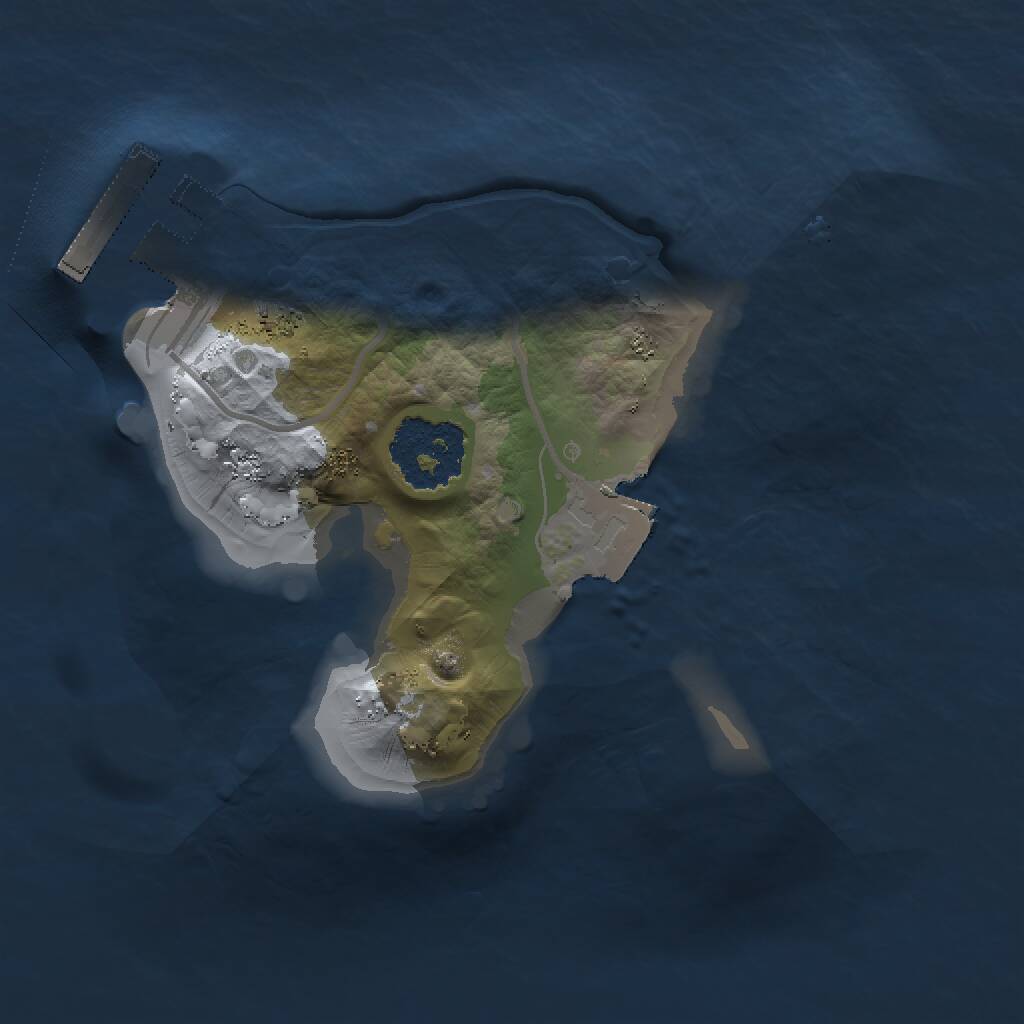 Rust Map: Procedural Map, Size: 1400, Seed: 32, 2 Monuments