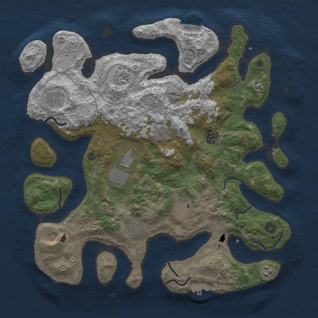 Rust Map: Procedural Map, Size: 4250, Seed: 769226, 21 Monuments