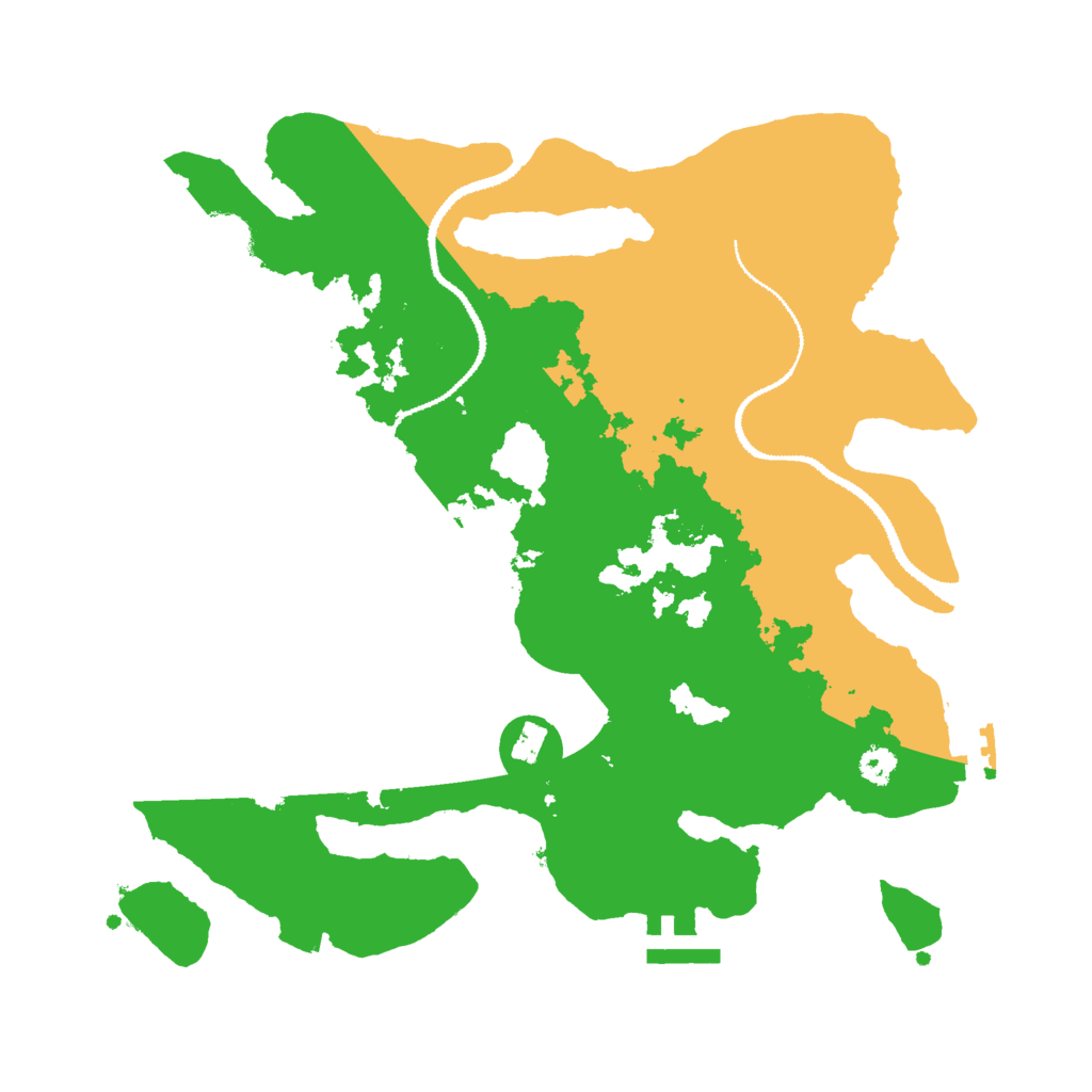 Biome Rust Map: Procedural Map, Size: 3000, Seed: 20369588