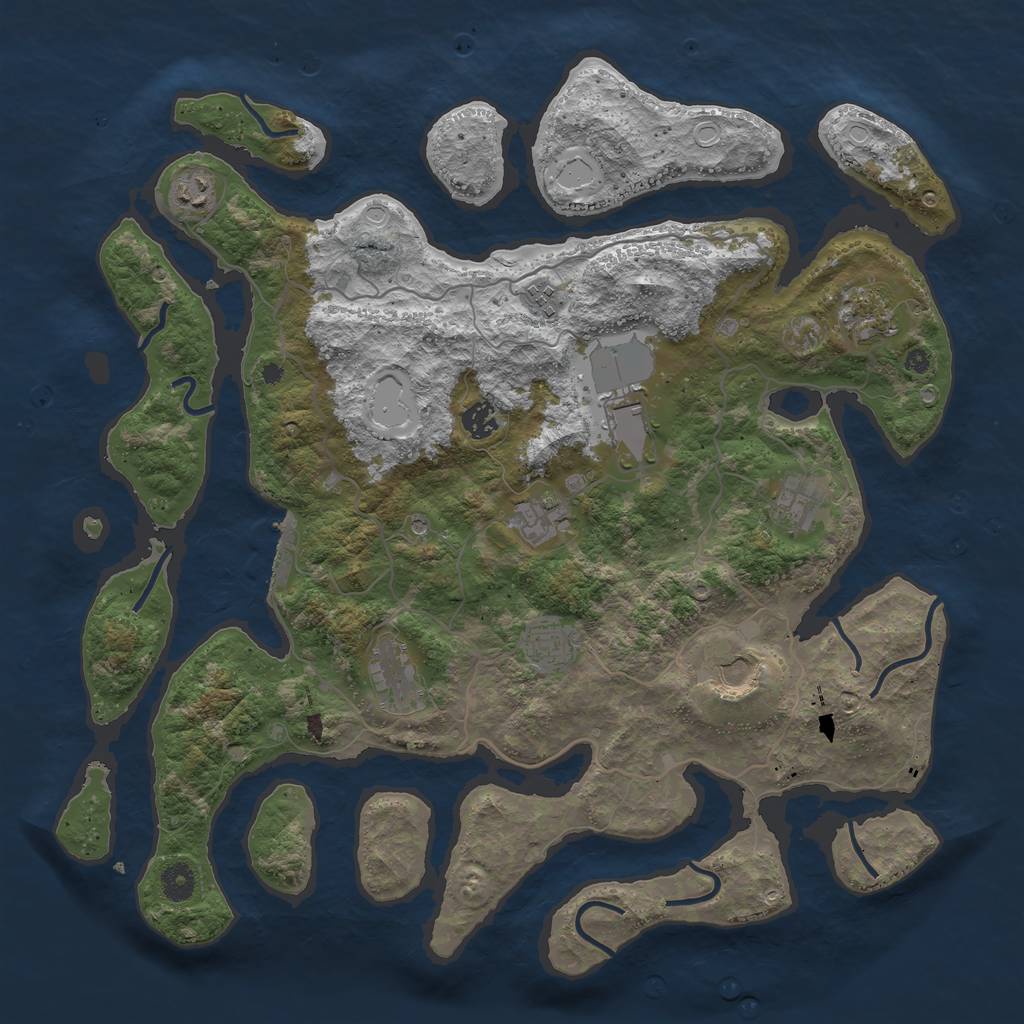 Rust Map: Procedural Map, Size: 4250, Seed: 249105, 20 Monuments