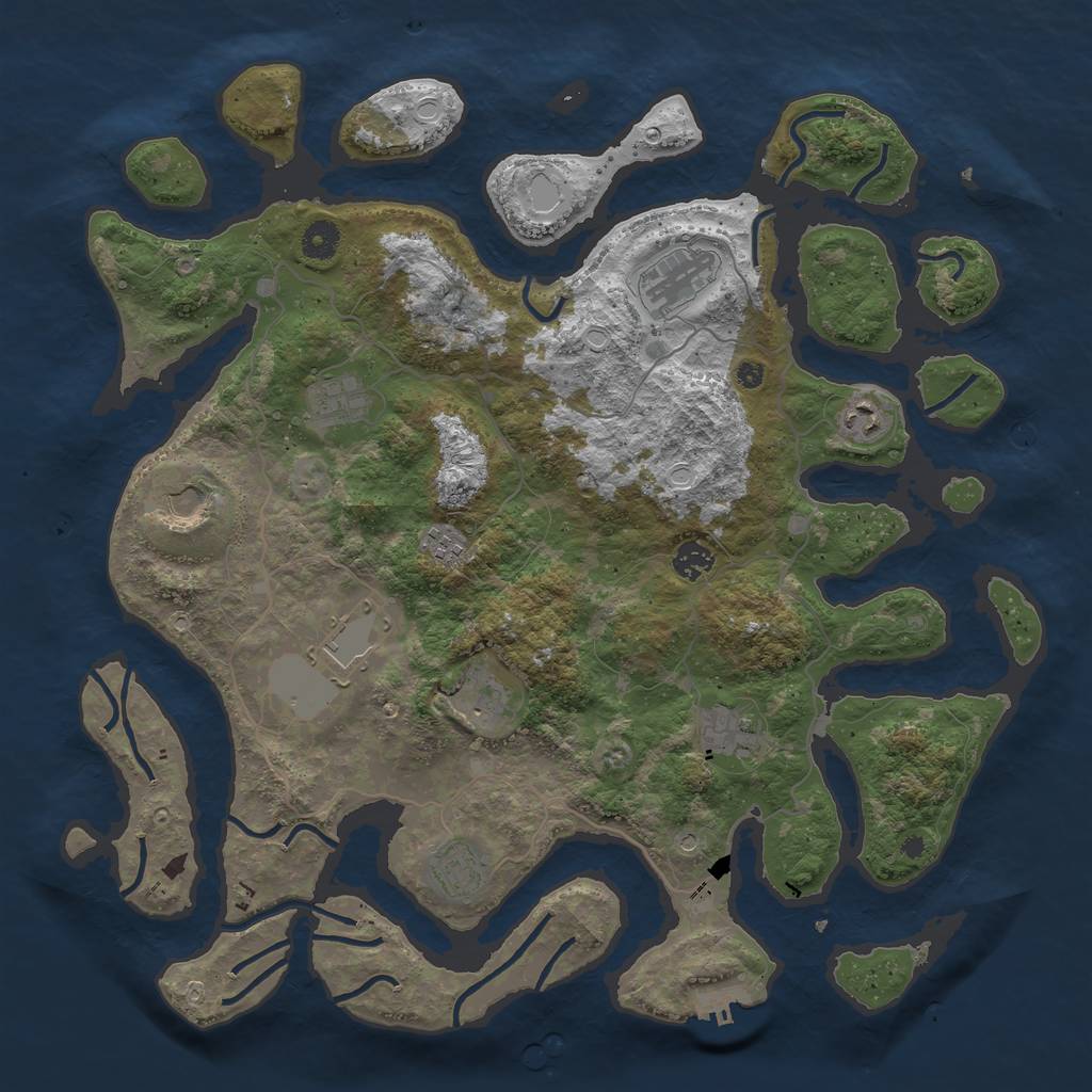Rust Map: Procedural Map, Size: 4250, Seed: 255276, 20 Monuments