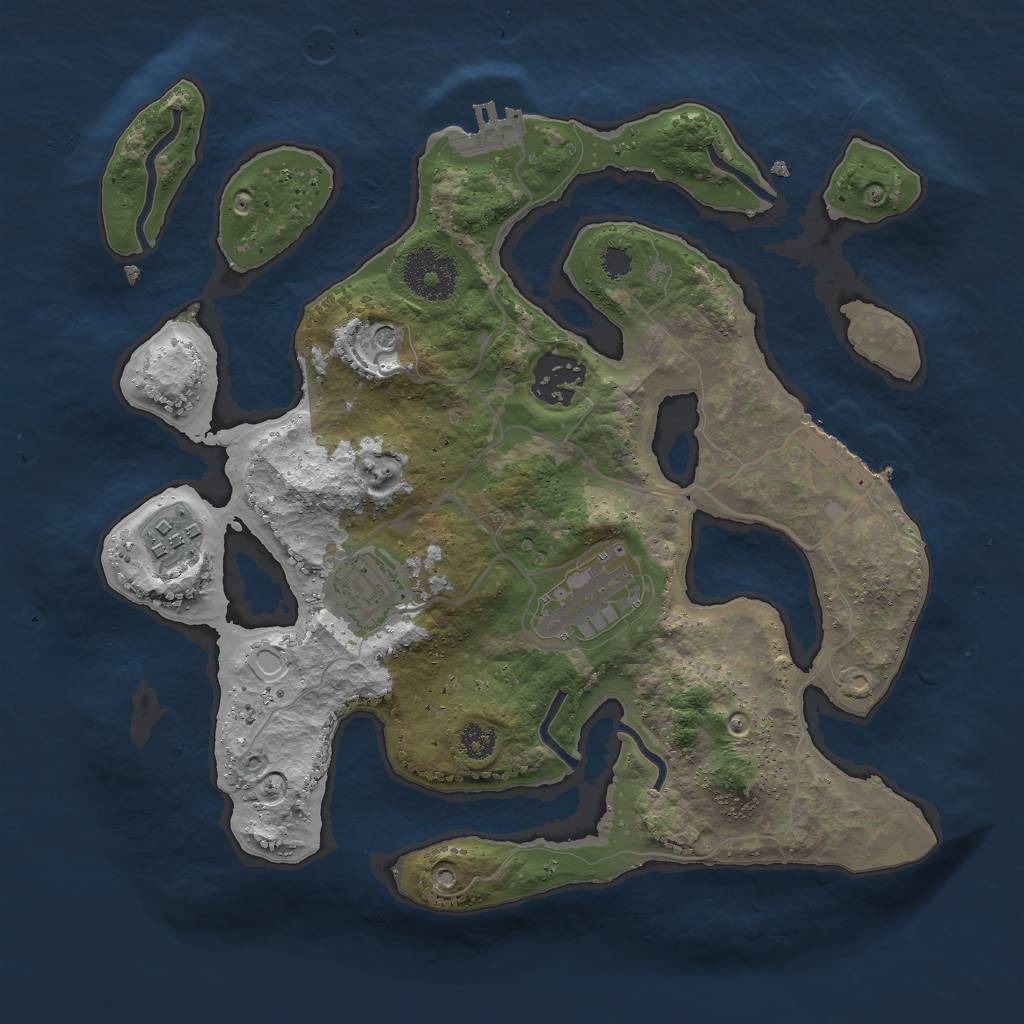 Rust Map: Procedural Map, Size: 2900, Seed: 482760427, 15 Monuments