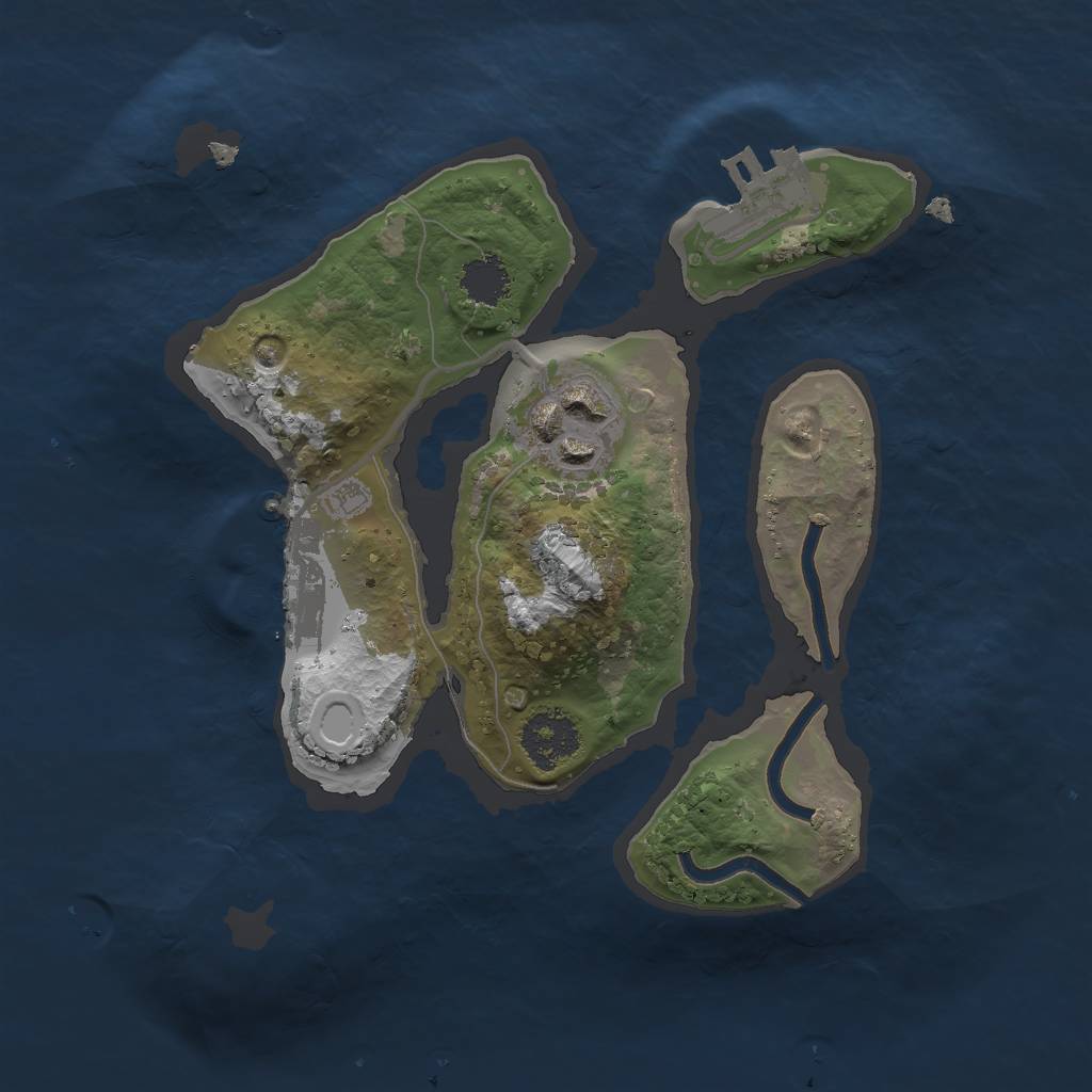 Rust Map: Procedural Map, Size: 2000, Seed: 334, 10 Monuments