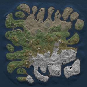 Thumbnail Rust Map: Procedural Map, Size: 4500, Seed: 277222982, 21 Monuments