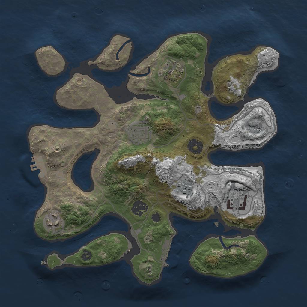 Rust Map: Procedural Map, Size: 3000, Seed: 2022923130, 16 Monuments