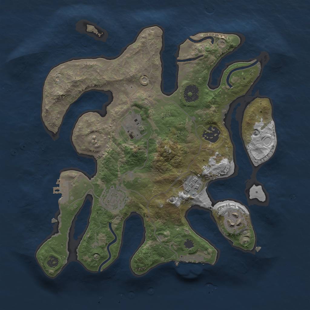 Rust Map: Procedural Map, Size: 2800, Seed: 200980, 15 Monuments