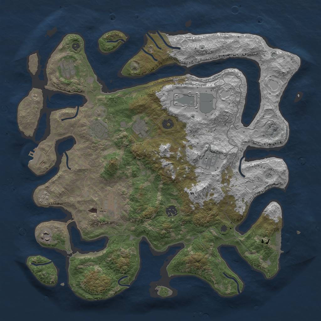 Rust Map: Procedural Map, Size: 4250, Seed: 765359, 20 Monuments