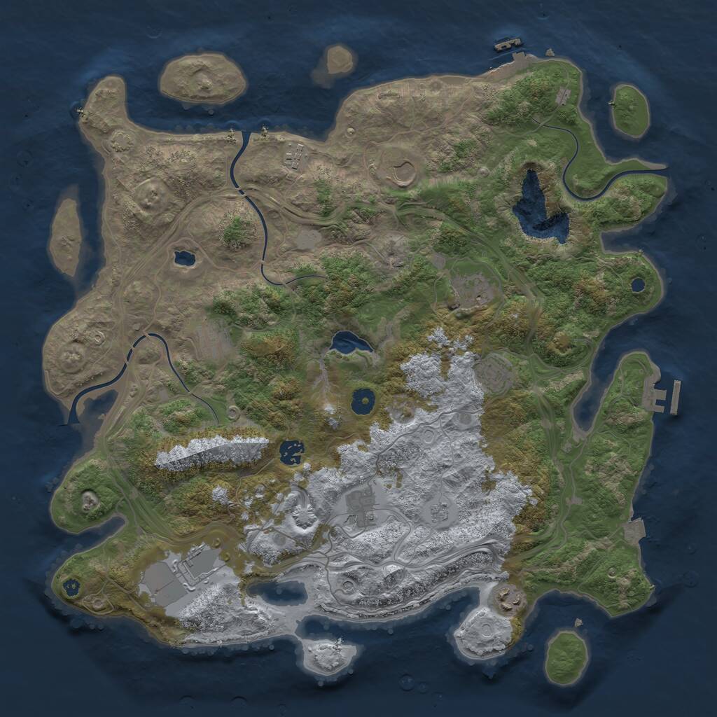 Rust Map: Procedural Map, Size: 4250, Seed: 683726, 15 Monuments