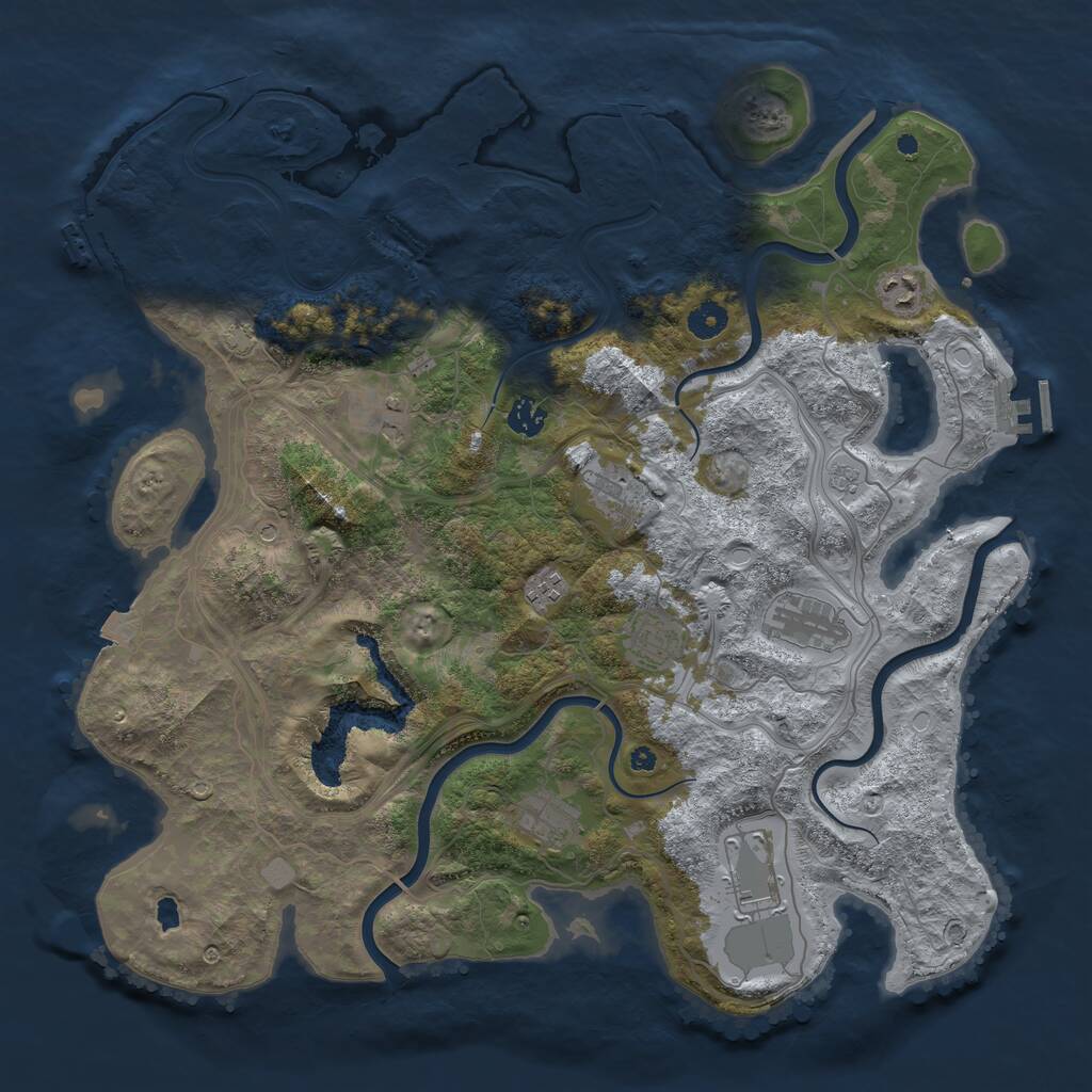 Rust Map: Procedural Map, Size: 4250, Seed: 527144, 15 Monuments