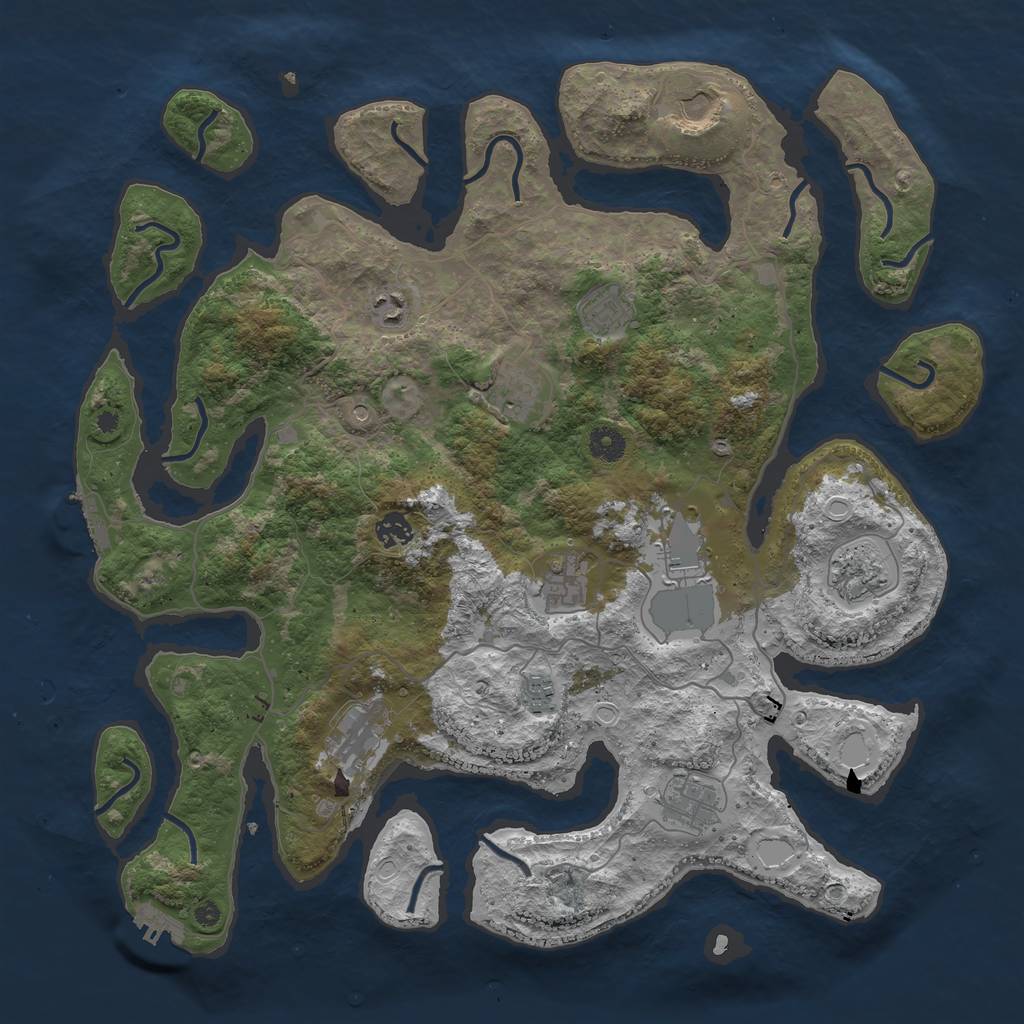 Rust Map: Procedural Map, Size: 4250, Seed: 488019, 22 Monuments
