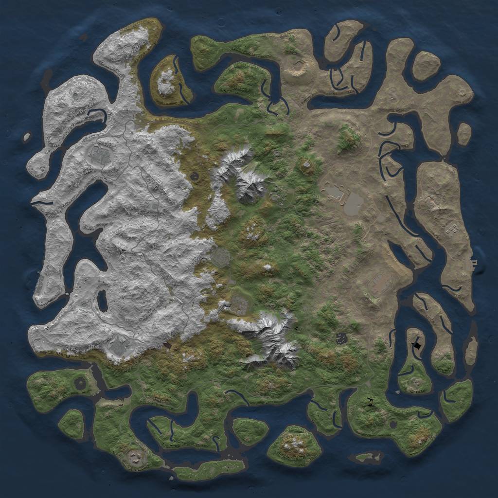 Rust Map: Procedural Map, Size: 6000, Seed: 1604108678, 22 Monuments