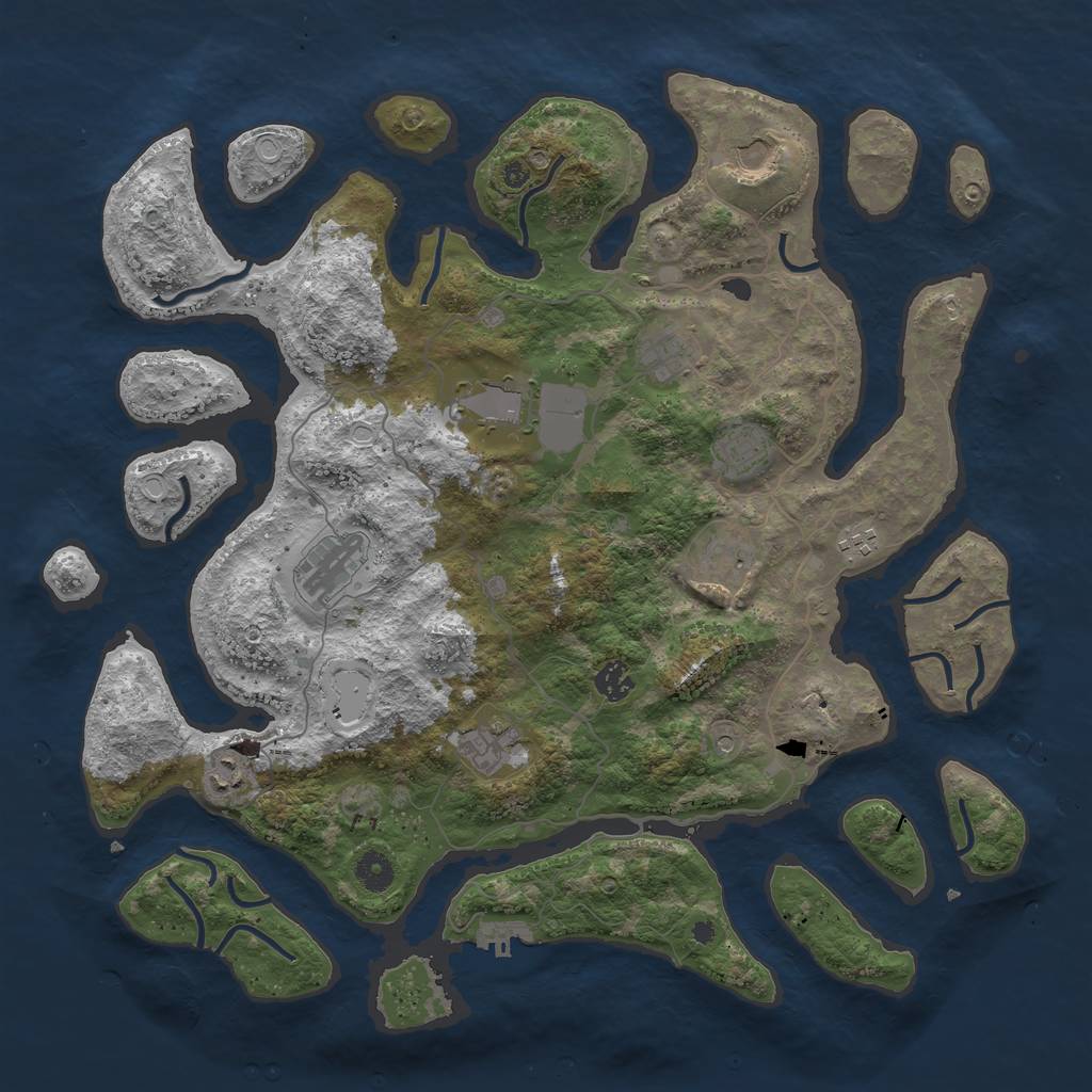 Rust Map: Procedural Map, Size: 4250, Seed: 140794, 20 Monuments