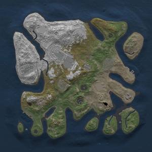 Thumbnail Rust Map: Procedural Map, Size: 3500, Seed: 10236580, 20 Monuments