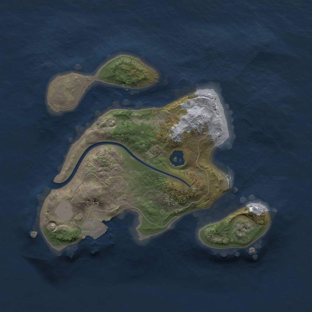 Rust Map: Procedural Map, Size: 2000, Seed: 1564212, 1 Monuments