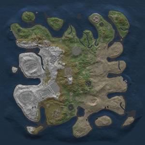 Thumbnail Rust Map: Procedural Map, Size: 3700, Seed: 499792214, 22 Monuments