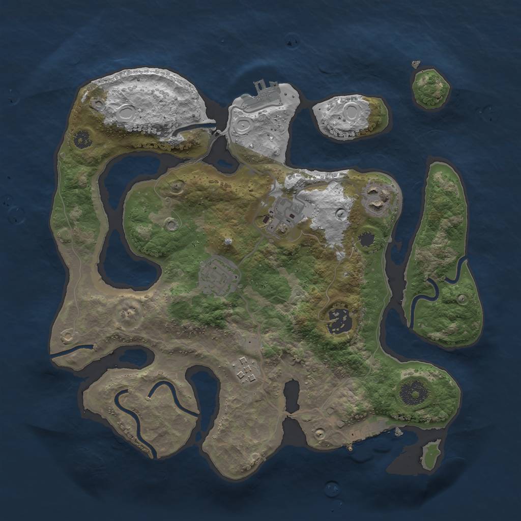 Rust Map: Procedural Map, Size: 3000, Seed: 224864, 15 Monuments