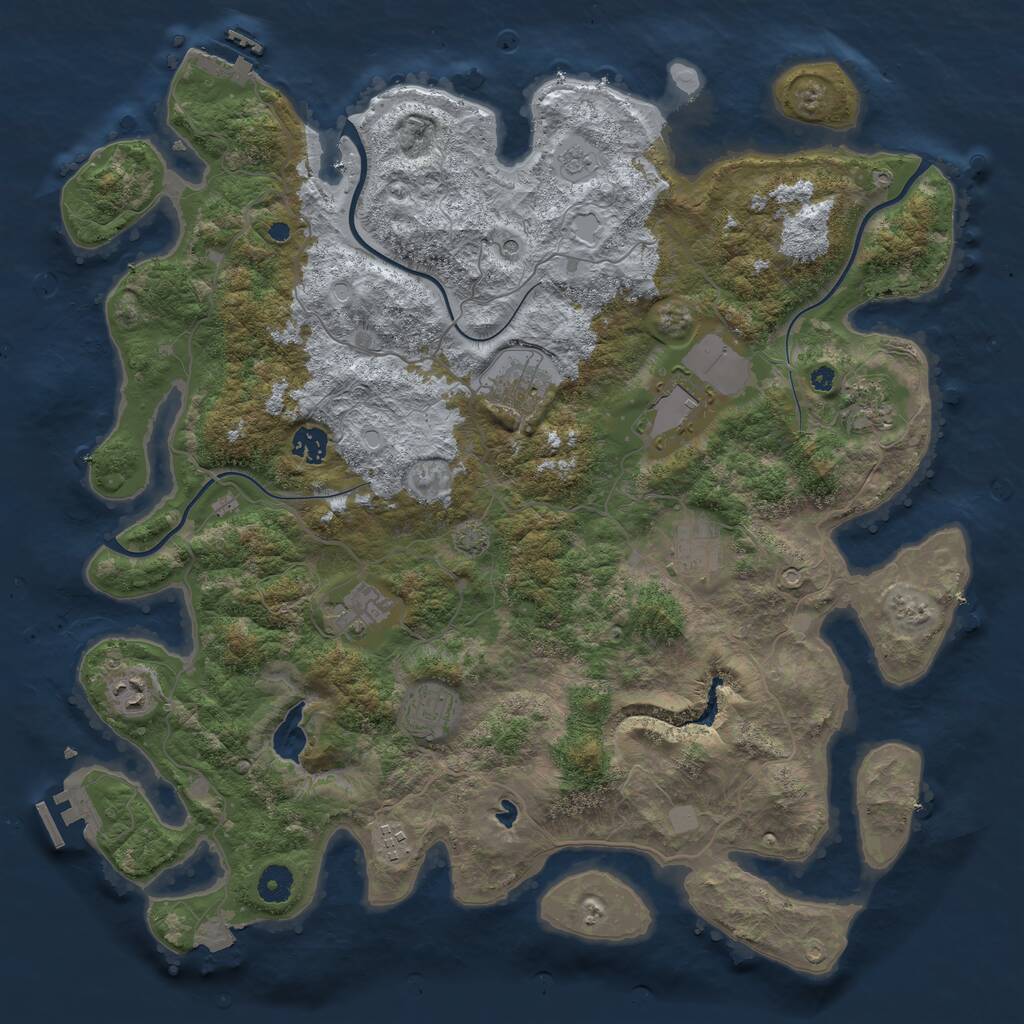 Rust Map: Procedural Map, Size: 4200, Seed: 822803123, 15 Monuments