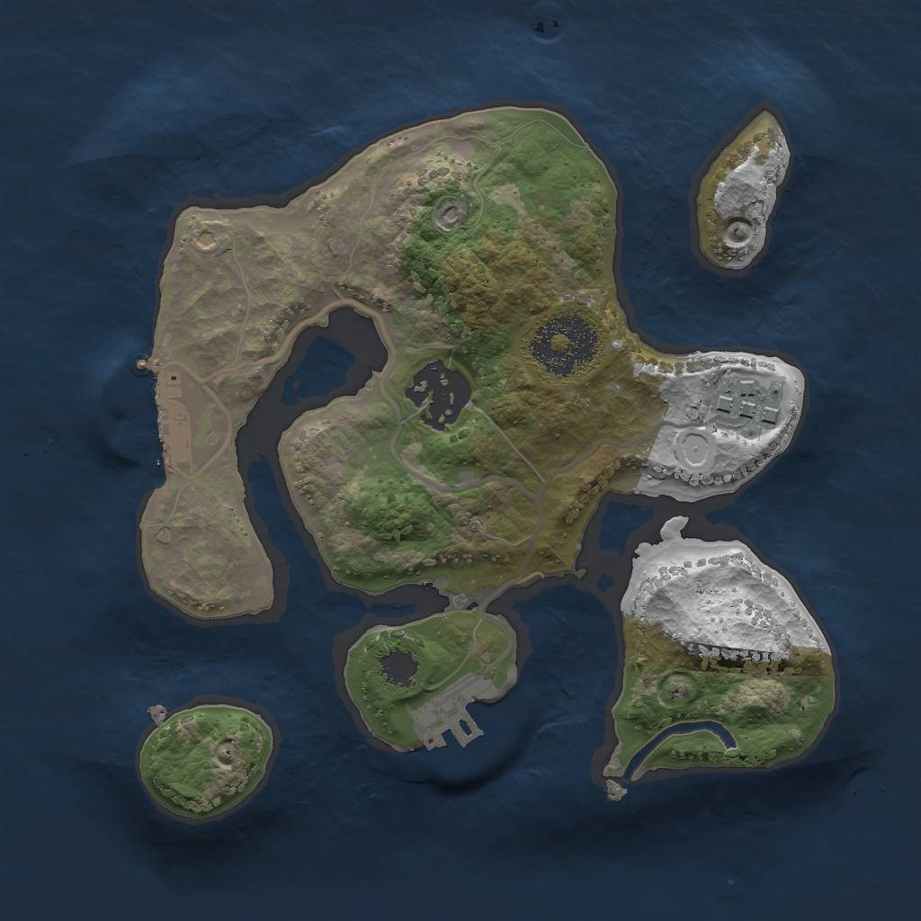 Rust Map: Procedural Map, Size: 2200, Seed: 230279820, 12 Monuments