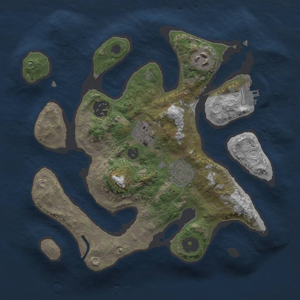 Rust Map: Procedural Map, Size: 2750, Seed: 42069420, 13 Monuments