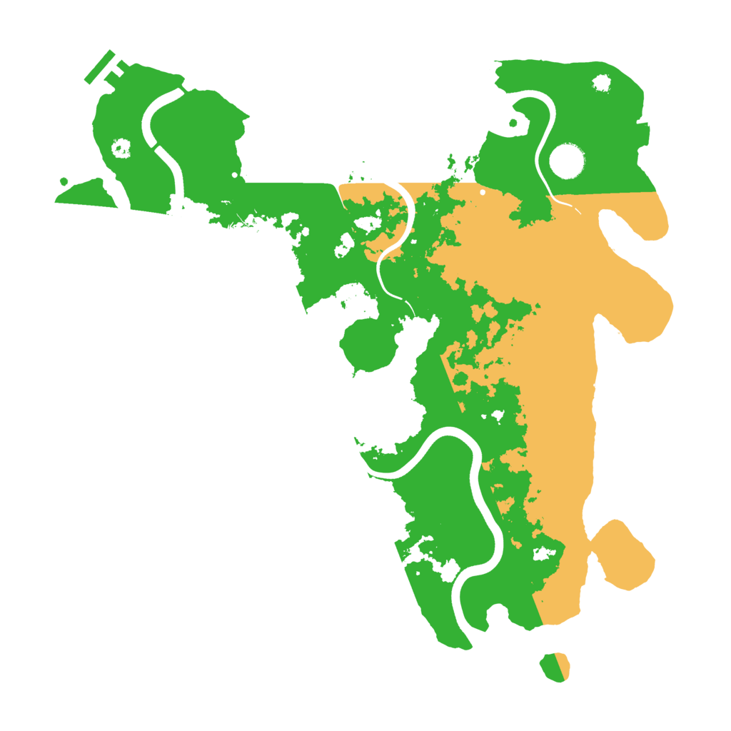 Biome Rust Map: Procedural Map, Size: 3700, Seed: 111036553