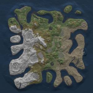 Thumbnail Rust Map: Procedural Map, Size: 4000, Seed: 1829727885, 21 Monuments