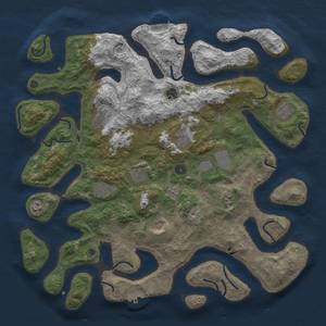 Thumbnail Rust Map: Procedural Map, Size: 4500, Seed: 897523586, 22 Monuments