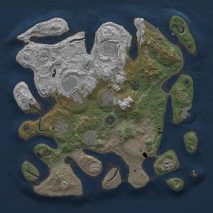 Thumbnail Rust Map: Procedural Map, Size: 3700, Seed: 1626287616, 21 Monuments