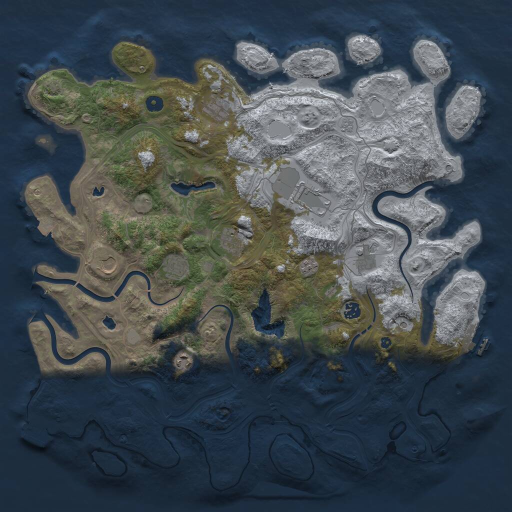 Rust Map: Procedural Map, Size: 4500, Seed: 326861562, 15 Monuments
