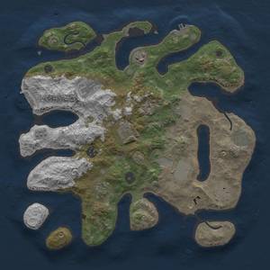 Thumbnail Rust Map: Procedural Map, Size: 3700, Seed: 838356857, 21 Monuments