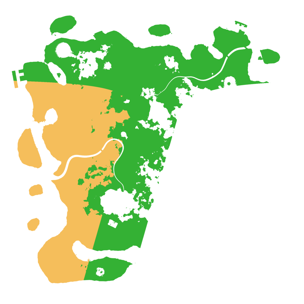 Biome Rust Map: Procedural Map, Size: 3550, Seed: 3500