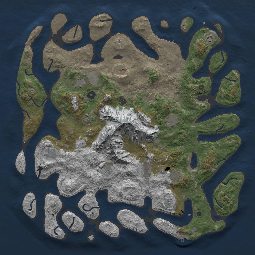 Rust Map: Procedural Map, Size: 5000, Seed: 20210806, 22 Monuments