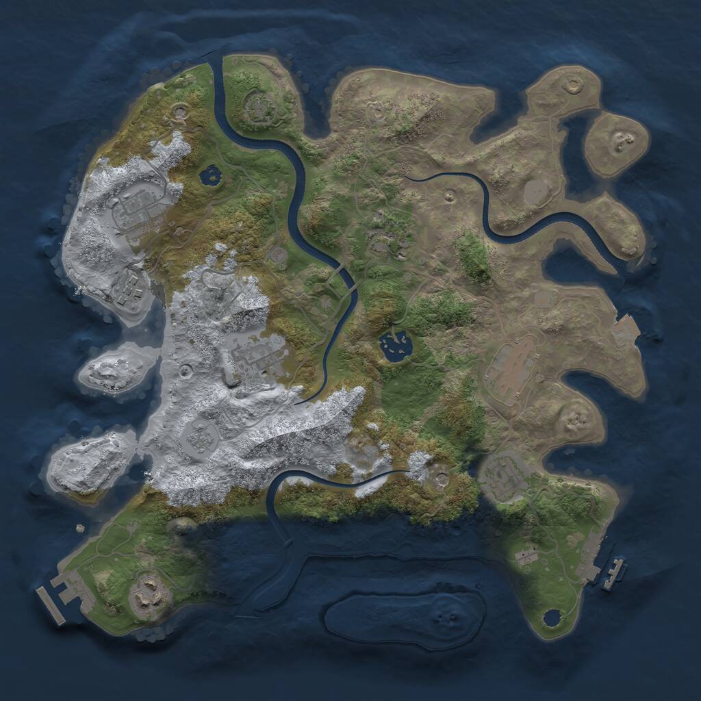 Rust Map: Procedural Map, Size: 3300, Seed: 209, 14 Monuments